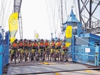 Caldicot Male Voice Choir members take on charity bike ride