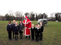 Santa Claus lands in school field of St John's on-the-hill