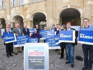 Top tory visits town