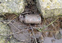 Smoke grenade found at Beachley point