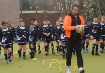 Children form an orderly line-out for Wales’ best