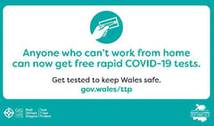 People in Wales who cannot work from home encouraged to use lateral flow self-tests