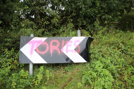 Road sign vandals strike again