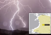 Weather warning issued as heavy rain and thunderstorms approach