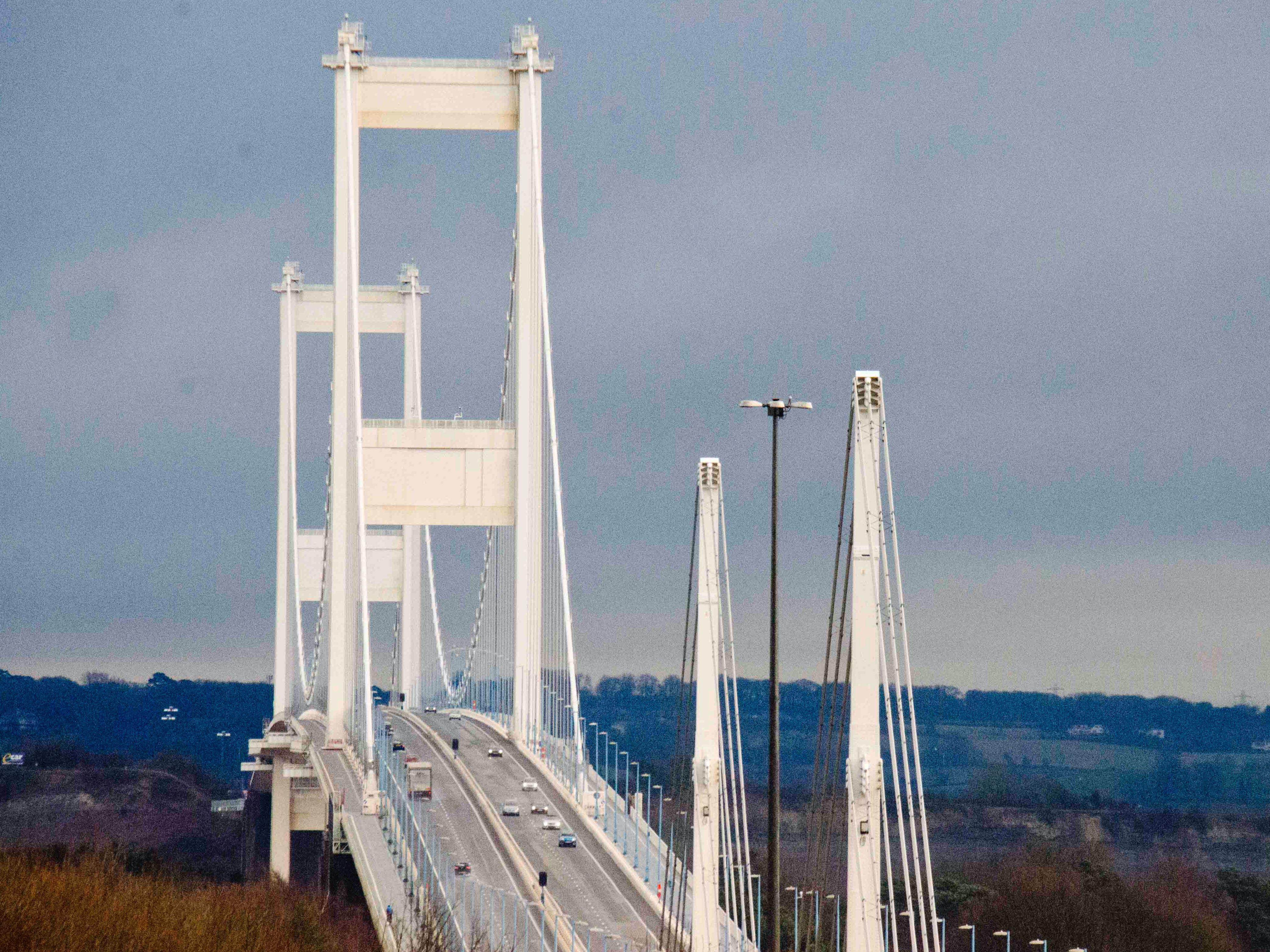 M48 Bridge closed over winds