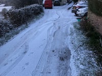 Warning on snow-hit roads