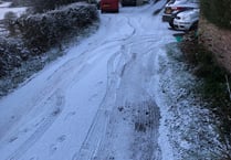 Warning on snow-hit roads
