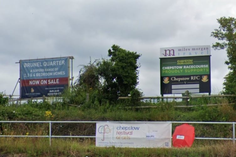 An existing sign at Chepstow RFC