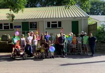 Catbrook residents join Ivor for his brave walk