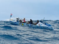 Monmouthshire rowers battle raging seas in 5,000m deep waters