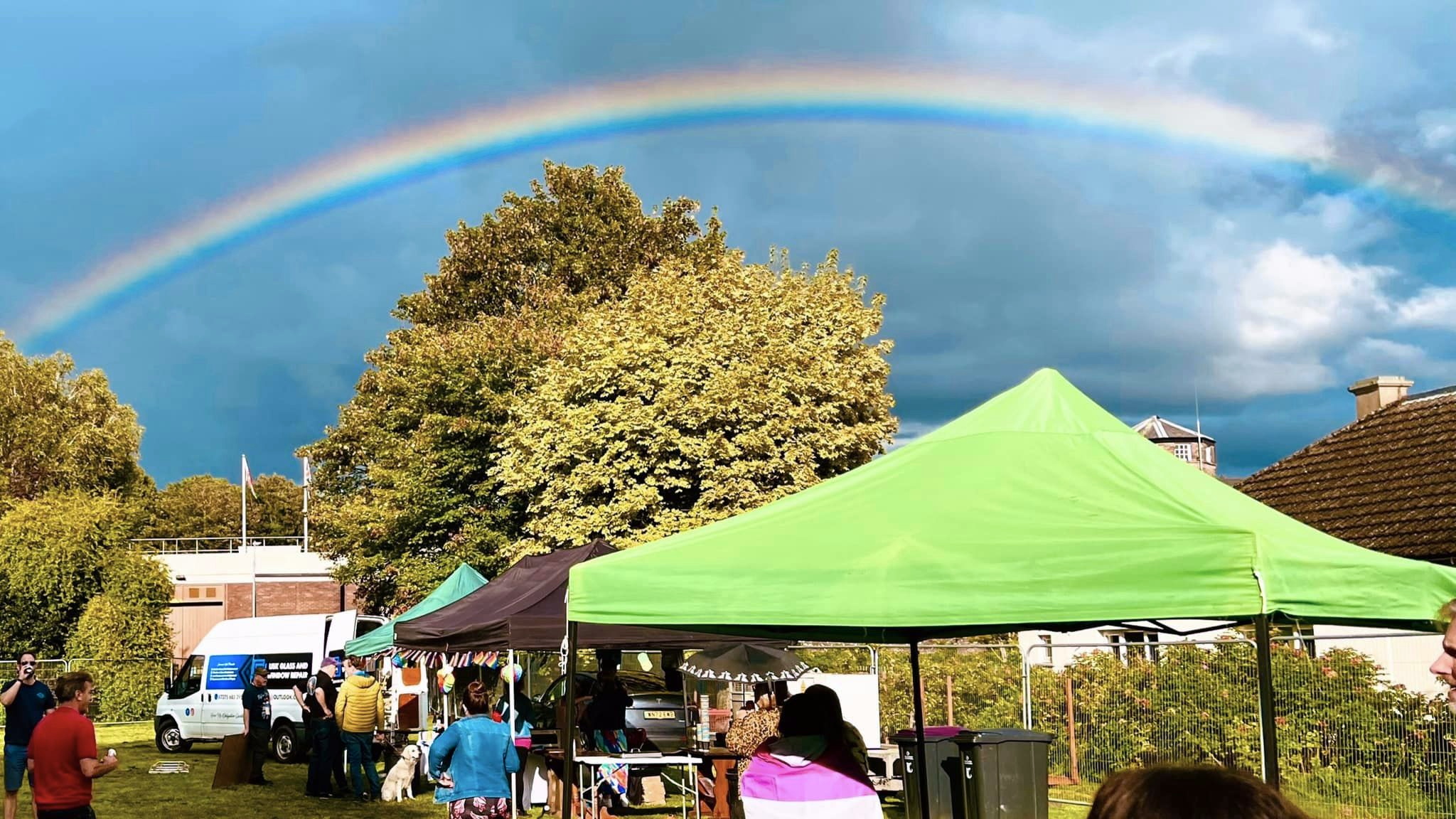 Rainbows paint the sky for Usk’s first Pride event