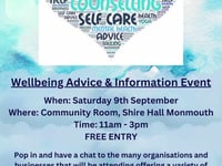 Wellbeing event tomorrow morning 
