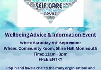 Wellbeing event tomorrow morning 