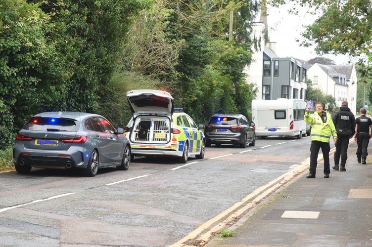 The stolen caravan aprehended by South Wales Police in Monmouth on Thursday