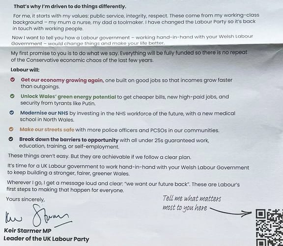 Labour leaflet