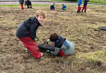 Green-fingered Wye Valley children help plant wildflower meadow
