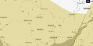 Yellow warning of rain issued for area
