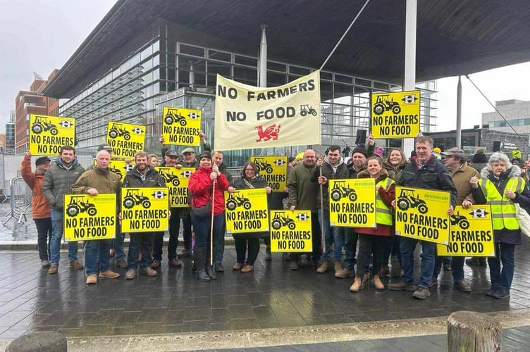 Farmers protesting
