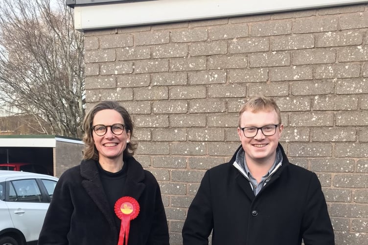 Cllr Catherine Fookes and Geroge Rist who has stood down following a pub ban