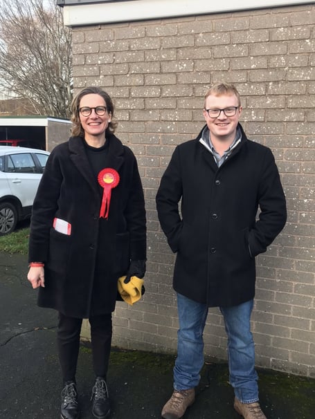 Cllr Catherine Fookes and Geroge Rist who has stood down following a pub ban