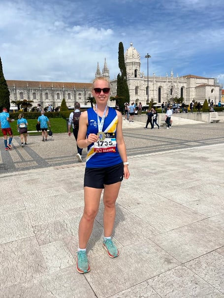 Spirit of Monmouth's Marina Wright ran the Lisbon Half Marathon 