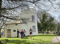 Runners reach for the skies in the Kymin Dash