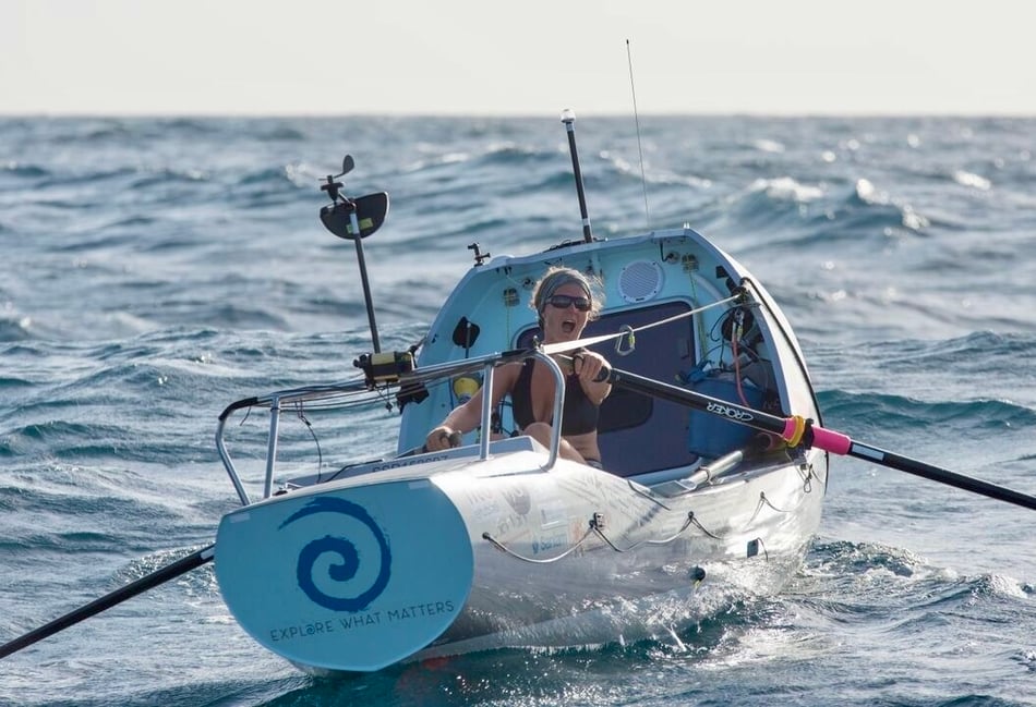 Ocean rower Kiko lifts lid on record crossing