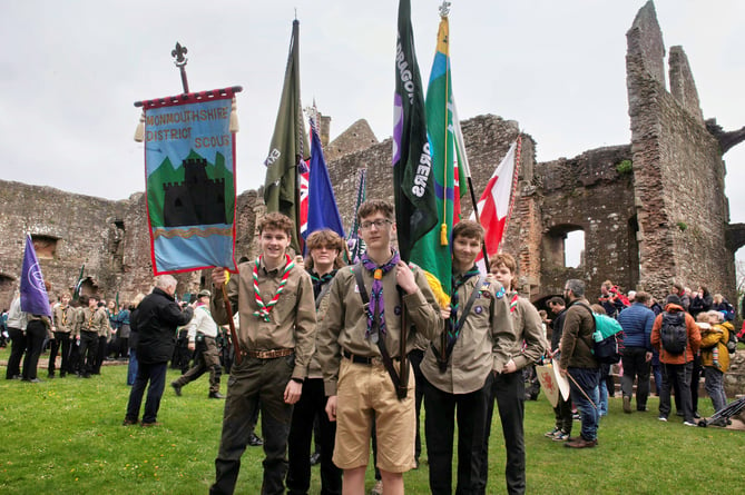 Flag Leaders from the Monmouthshire District Scouts