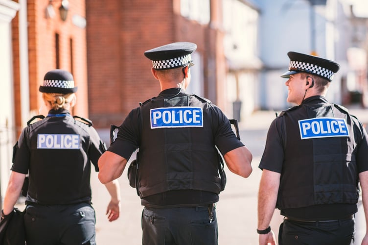 Police officers on the beat in the Devon and Cornwall Force area.  Image: Devon and Cornwall OPCC