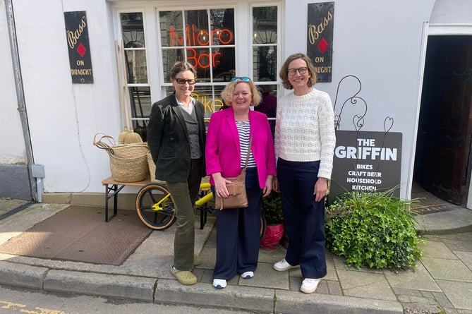 Jane Mudd, the Welsh Labour candidate for Gwent in tomorrow's Police and Crime Commissioner election, visited Monmouth last week and spoke with the owner of The Griffin, Tanya Trotman,