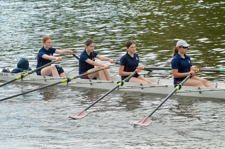 A Monmouth School for Girls crew at the regatta