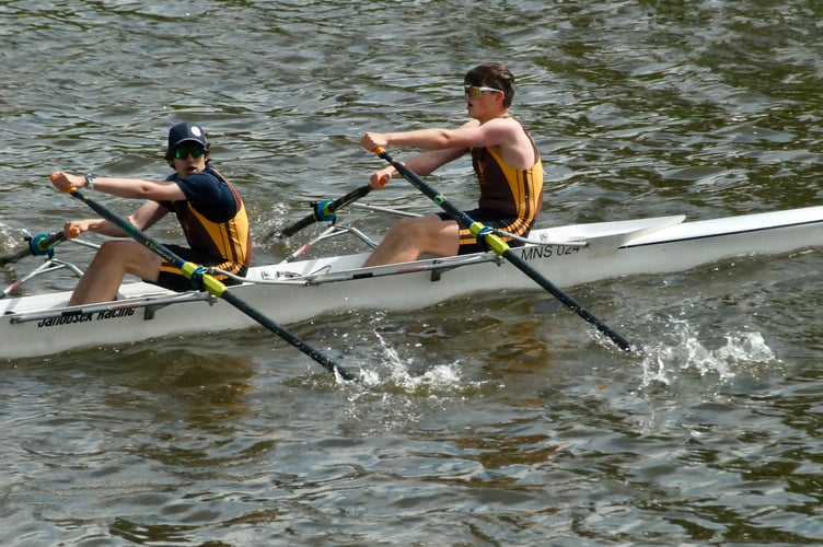 Monmouth School rowers race to the line