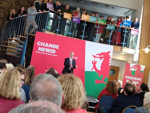 Labour leader Starmer in Abergavenny campaign launch