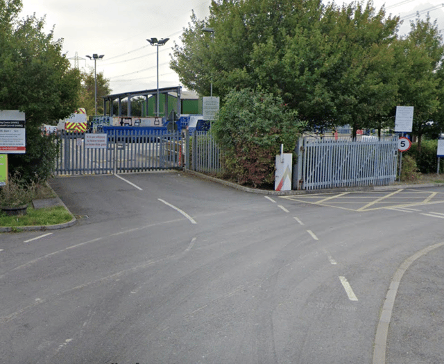 Fire crews from Blaenavon and Cardiff  fight fire at Llanfoist tip