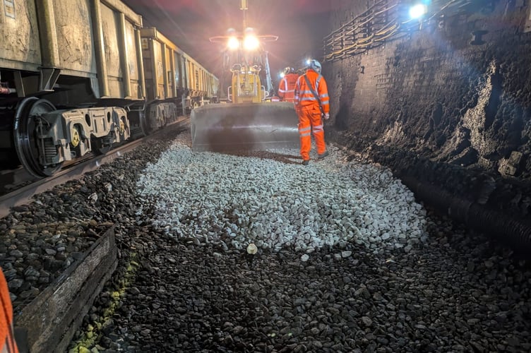 New track in the tunnel.