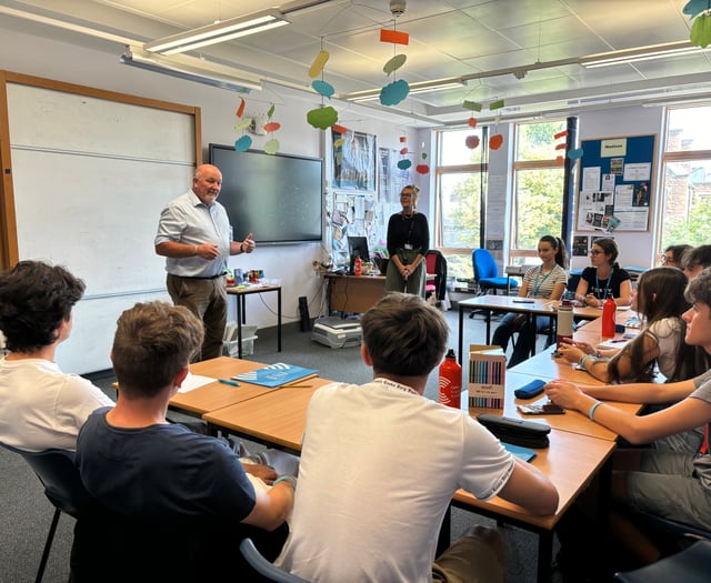 Peter Fox visits the Celtic English Academy at Monmouth School