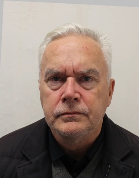 Huw Edwards' custody photo