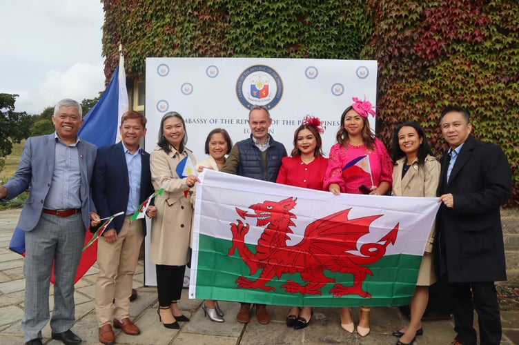 Filipino Nursing Representatives with Peter Kay and Mr. Teodoro Locsin Jr