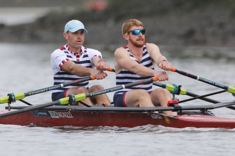 Al Butler, left, and Jamie Coombes, took third and class victory in the national Pairs Head
