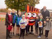 Caldicot pupils joined by Senedd member for 'park and stride'
