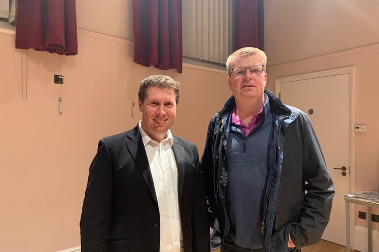 Newly elected councillor to MCC, Martin Newell with Leader of the Welsh Conservatives, Cllr Richard John