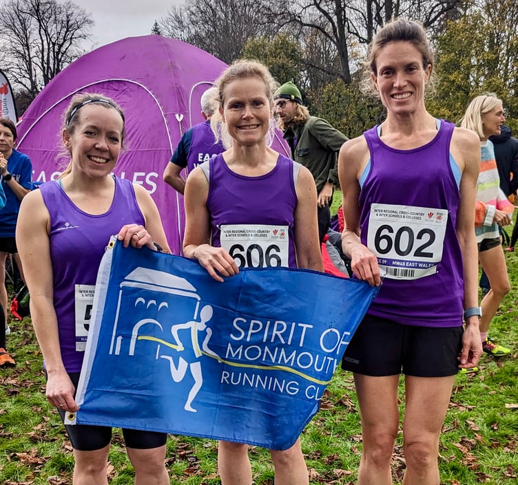 The Spirit trio who helped East Wales win the regional X-Country title in Newtown.