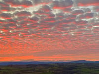 A stunning red sky at night on Christmas Day