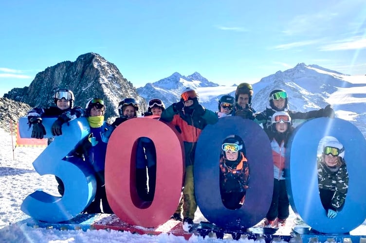 The sky was the limit at 3000m for the young skiers