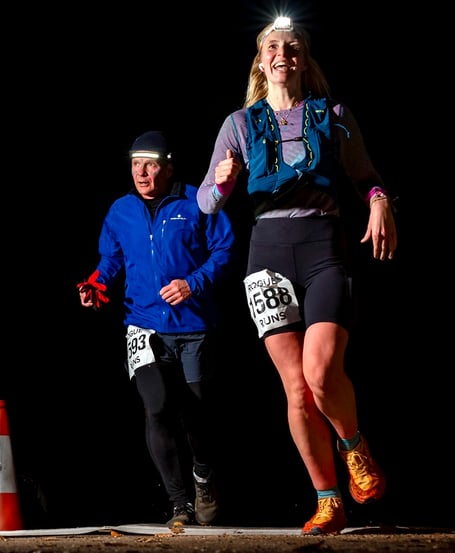 Nearly 140 runners tackled the dark in the park