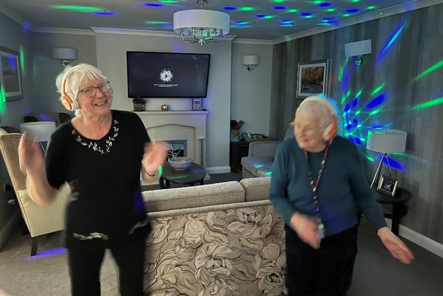 Care home residents celebrate friendship on Valentine Day