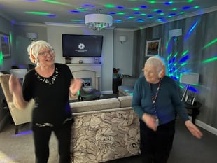 Care home residents celebrate friendship on Valentine Day