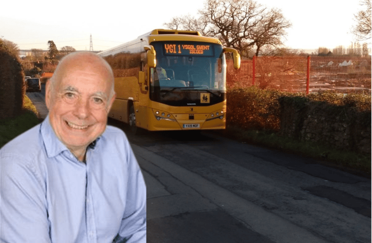 Martyn Groucutt and school bus