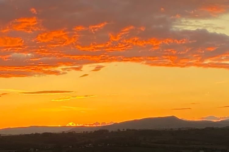 Sunset looking towards the Skirrid