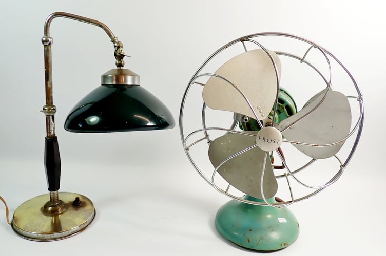 Vintage Fan & Ministerial Desk Lamp